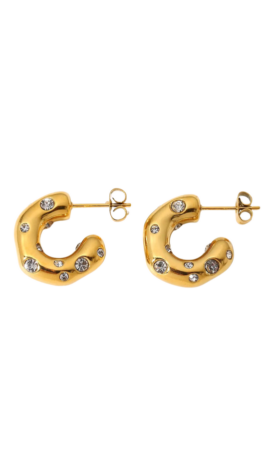 Seraphina 18K Gold Plated Hoops